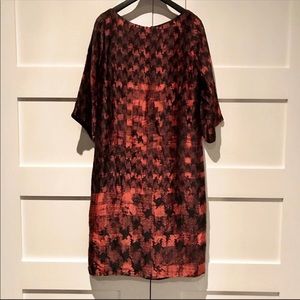 BOSS Hugo Boss houndstooth silk dress